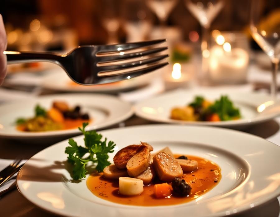 Anretning af gourmetret ved privat middag